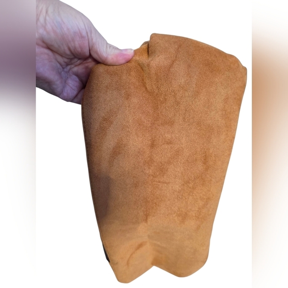 Tan and Brown SuedeTote Bag - Picture 6 of 7